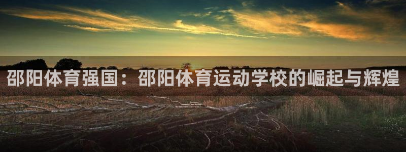 搜球体育直播app：邵阳体育强国：邵阳体育运动学校的崛起与辉煌